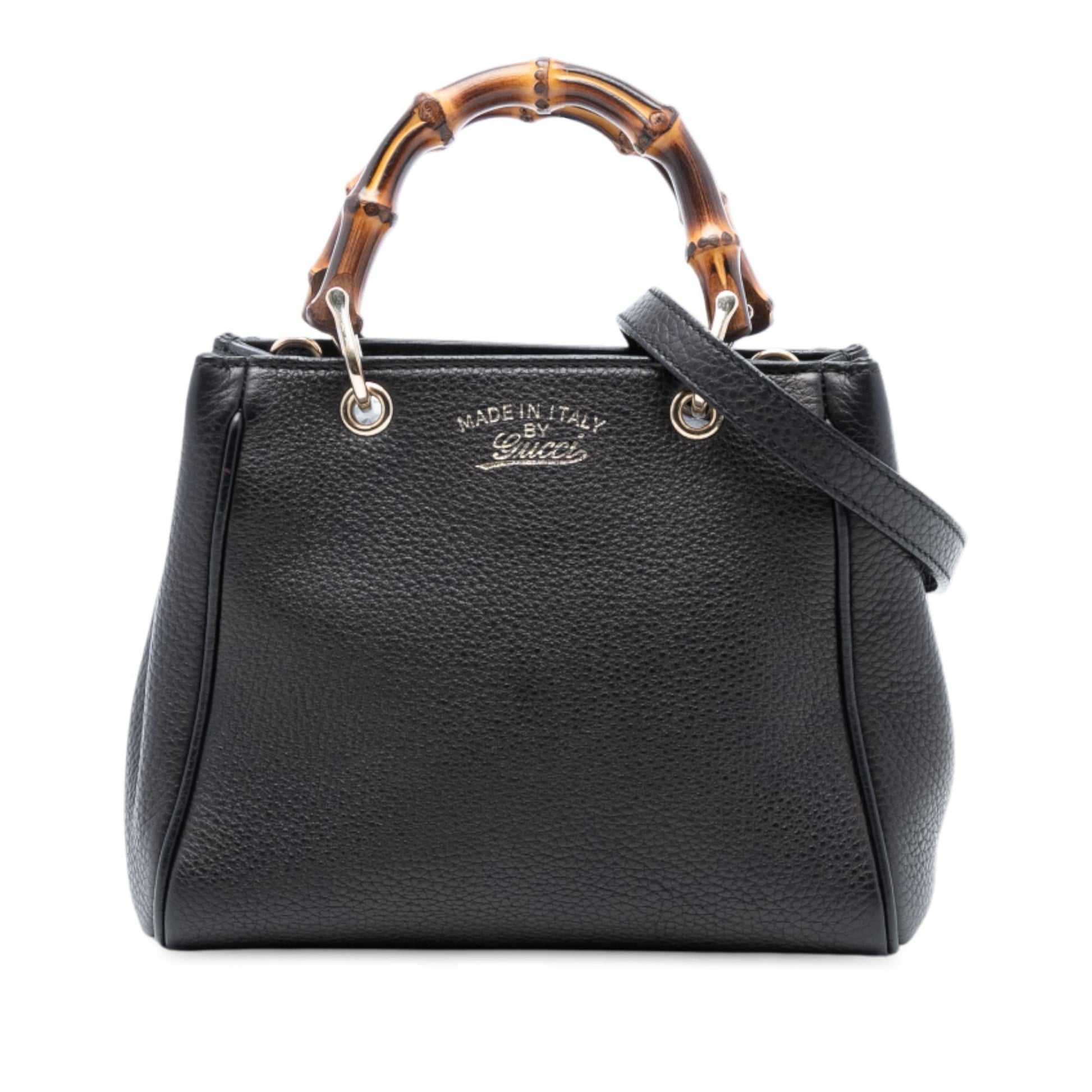 Gucci Mini Calfskin Bamboo Shopper Satchel