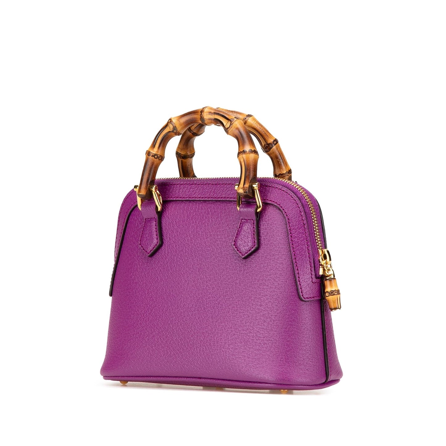 Gucci Mini Dollar Calfskin Bamboo Diana Dome Satchel