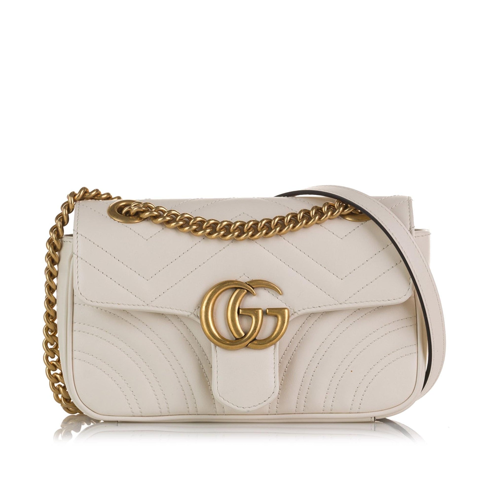 Gucci Mini GG Marmont Matelasse Crossbody Bag (SHG-PqL4OQ)