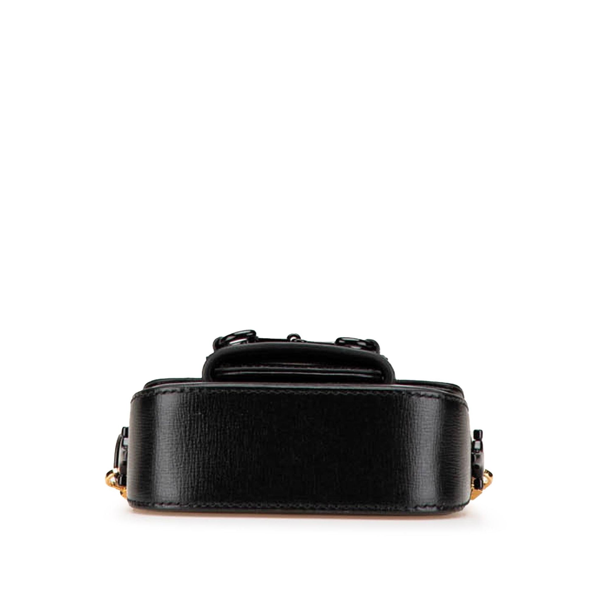 Gucci Mini Leather Horsebit 1955 Web Satchel