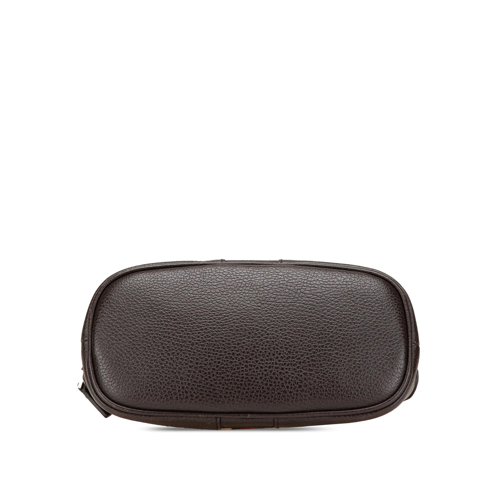 Gucci Mini Leather Web Dome Satchel