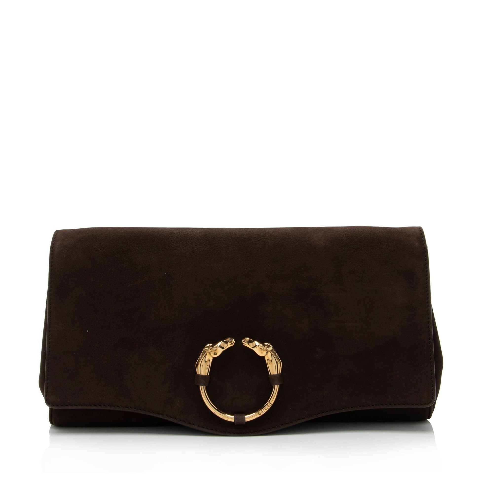 Gucci Leather Canvas Clutch
