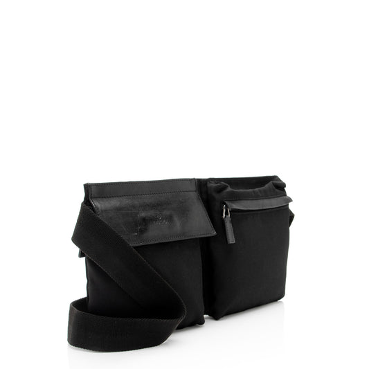 Gucci Nylon Leather Canvas Shoulder Bag