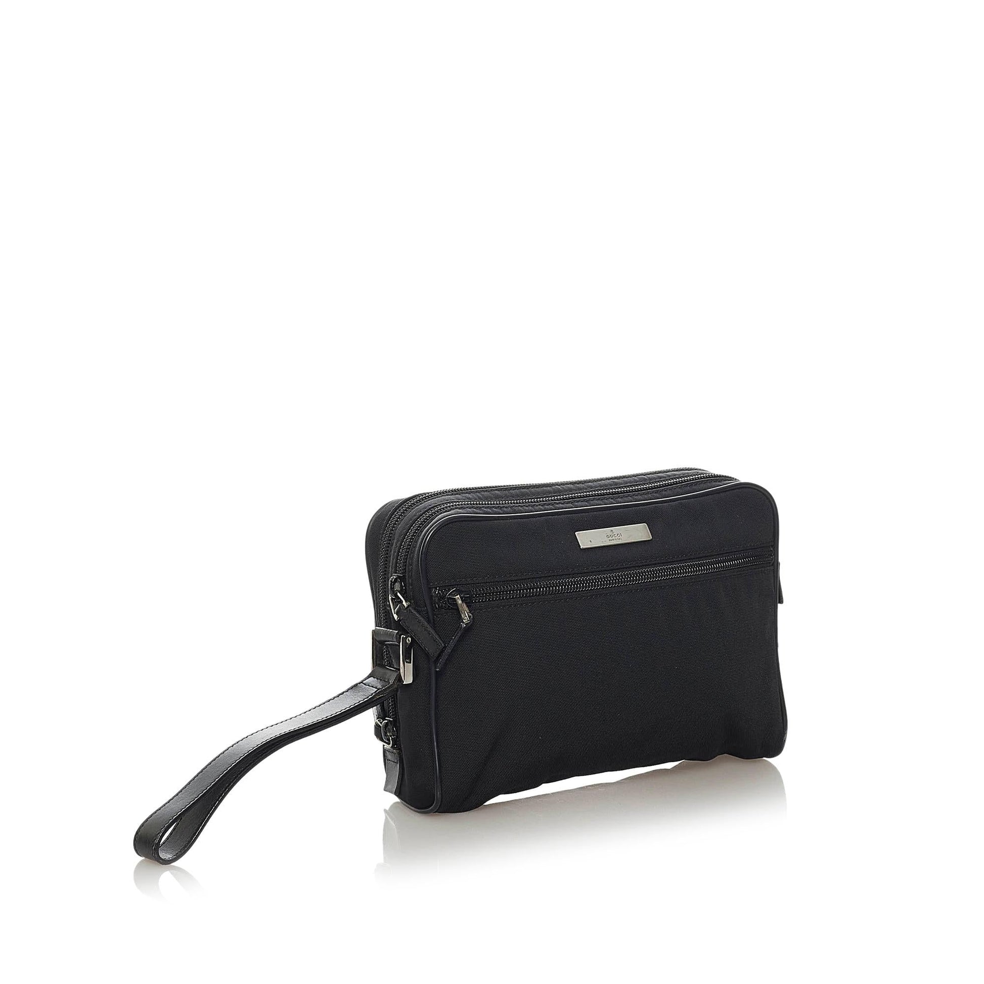 Gucci Leather Nylon Clutch Style 2