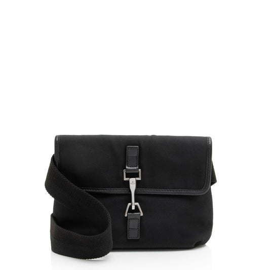 Gucci Nylon Leather Shoulder Bag