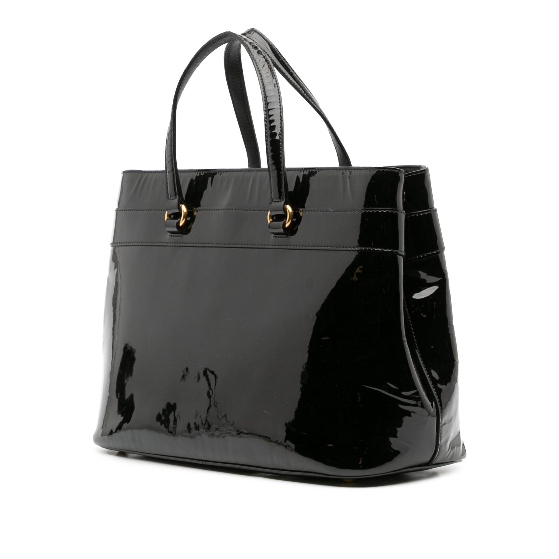 Gucci Patent Bright Bit Satchel