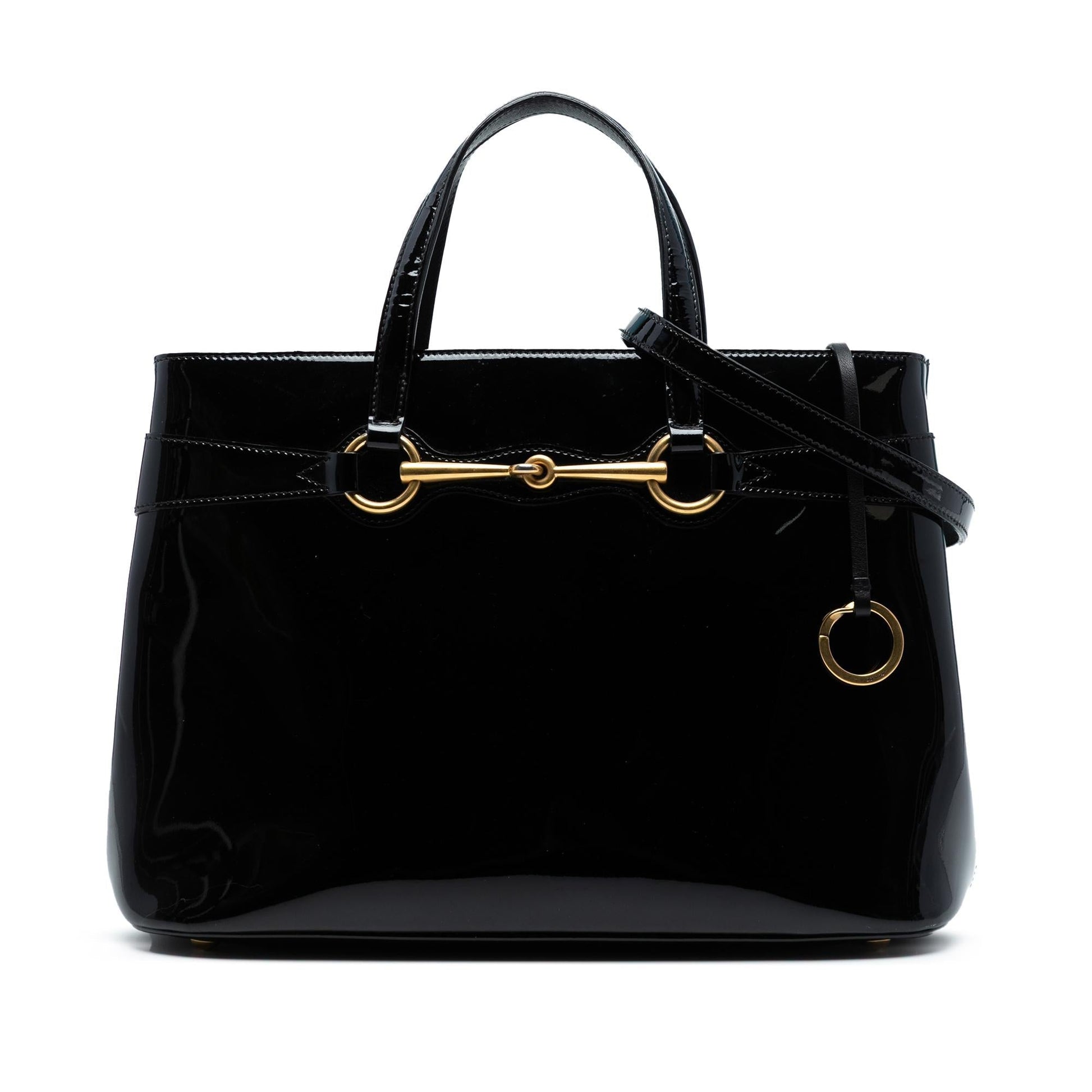 Gucci Patent Bright Bit Satchel