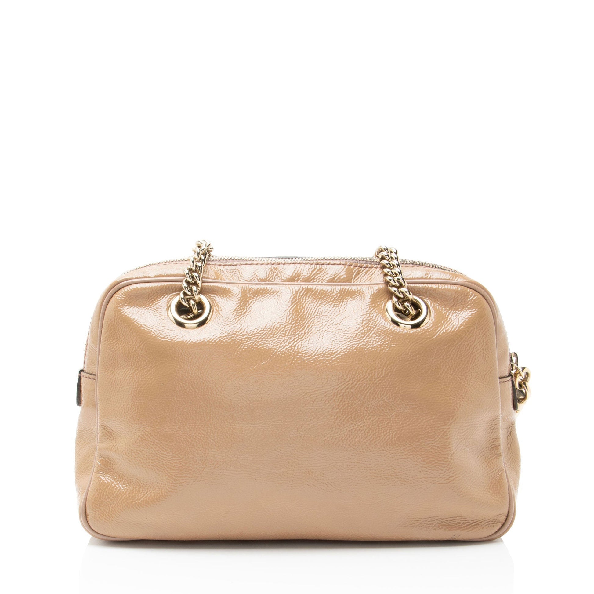 Gucci Patent Leather Soho Chain Small Shoulder Bag