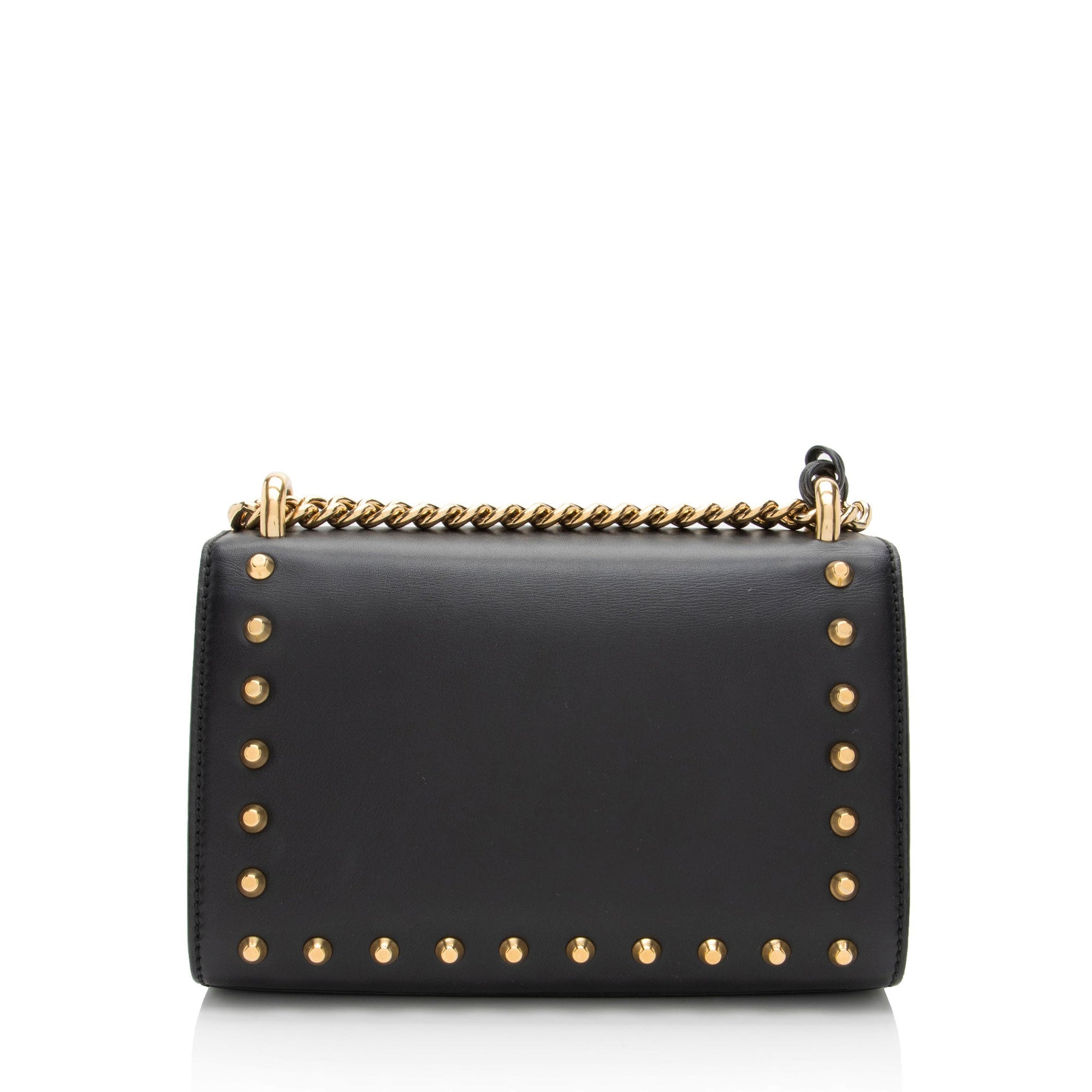 Gucci Pearl Embellished Leather Padlock Small Shoulder Bag