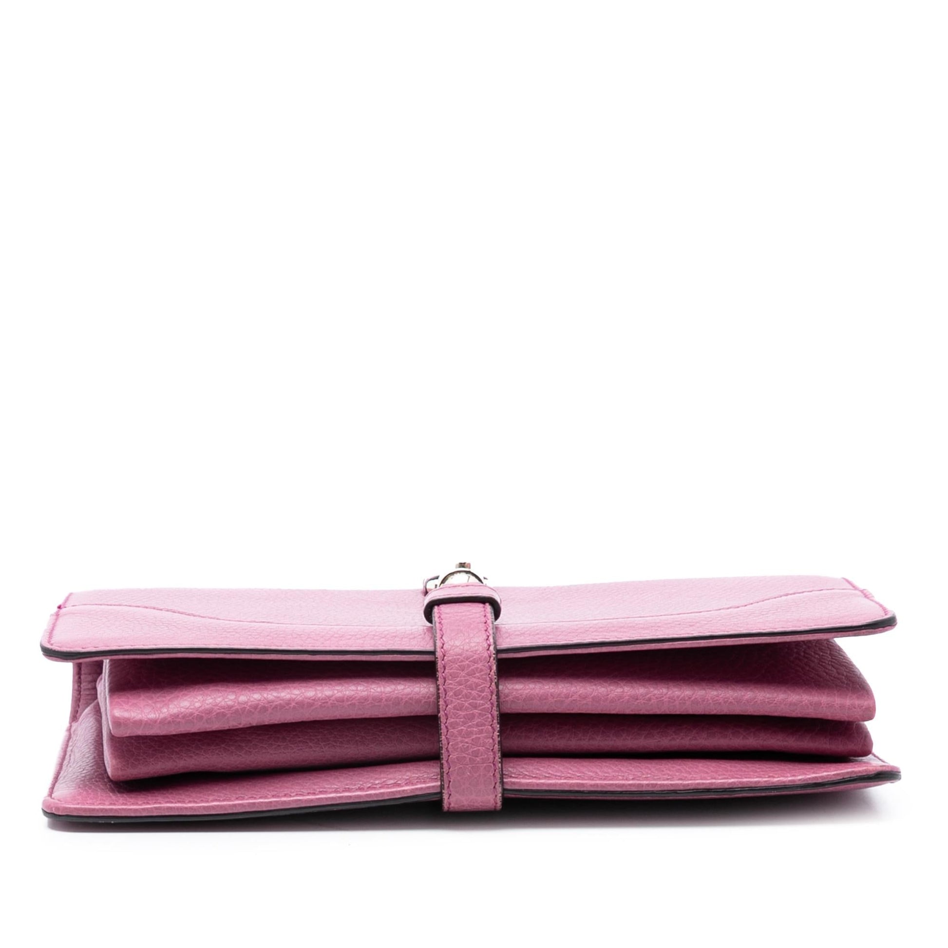 Gucci Pebbled Calfskin Piston Broadway Evening Bag