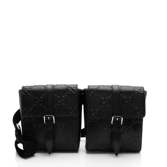 Gucci Leather Canvas Shoulder Bag