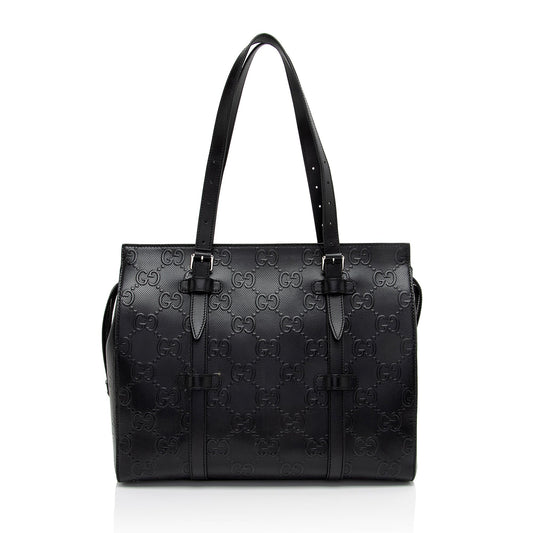 Gucci Leather Canvas Tote