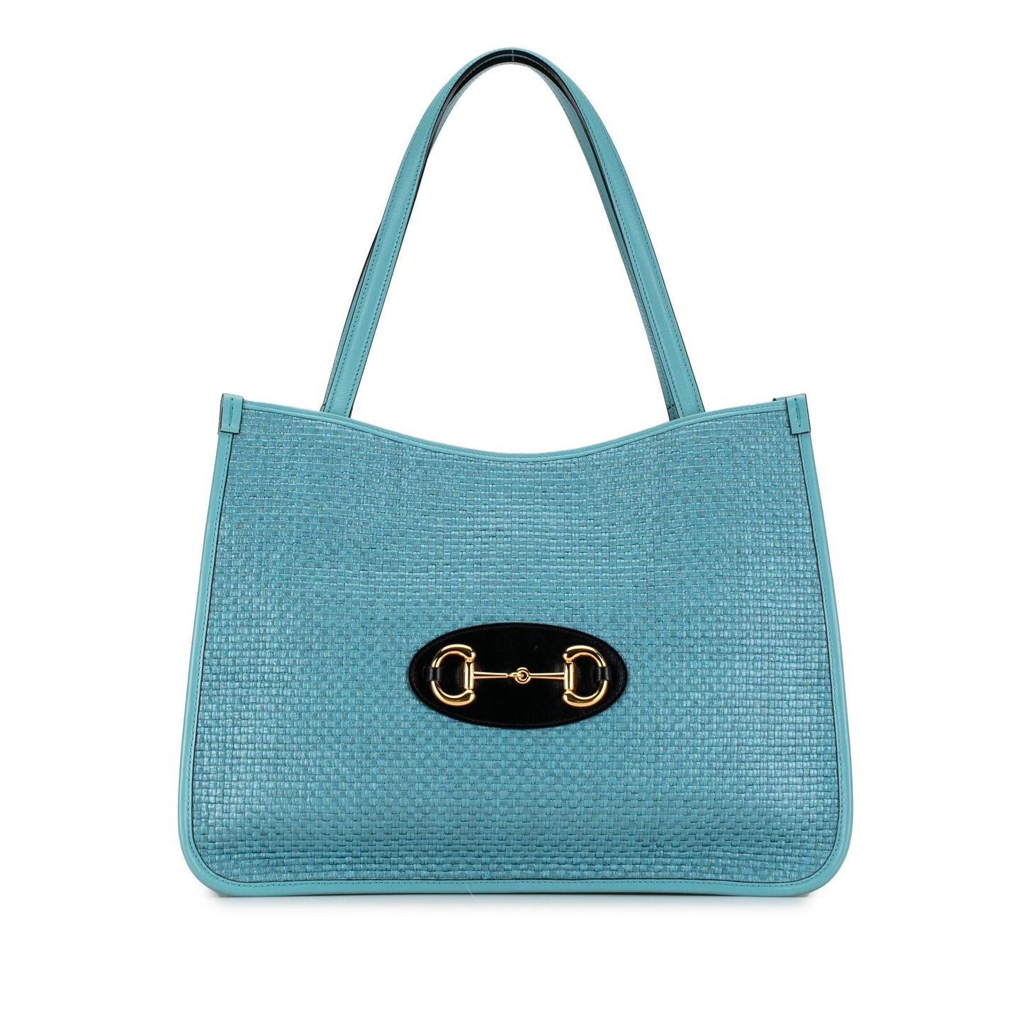 Gucci Raffia Horsebit 1955 Tote (SHG-f8BYsp)