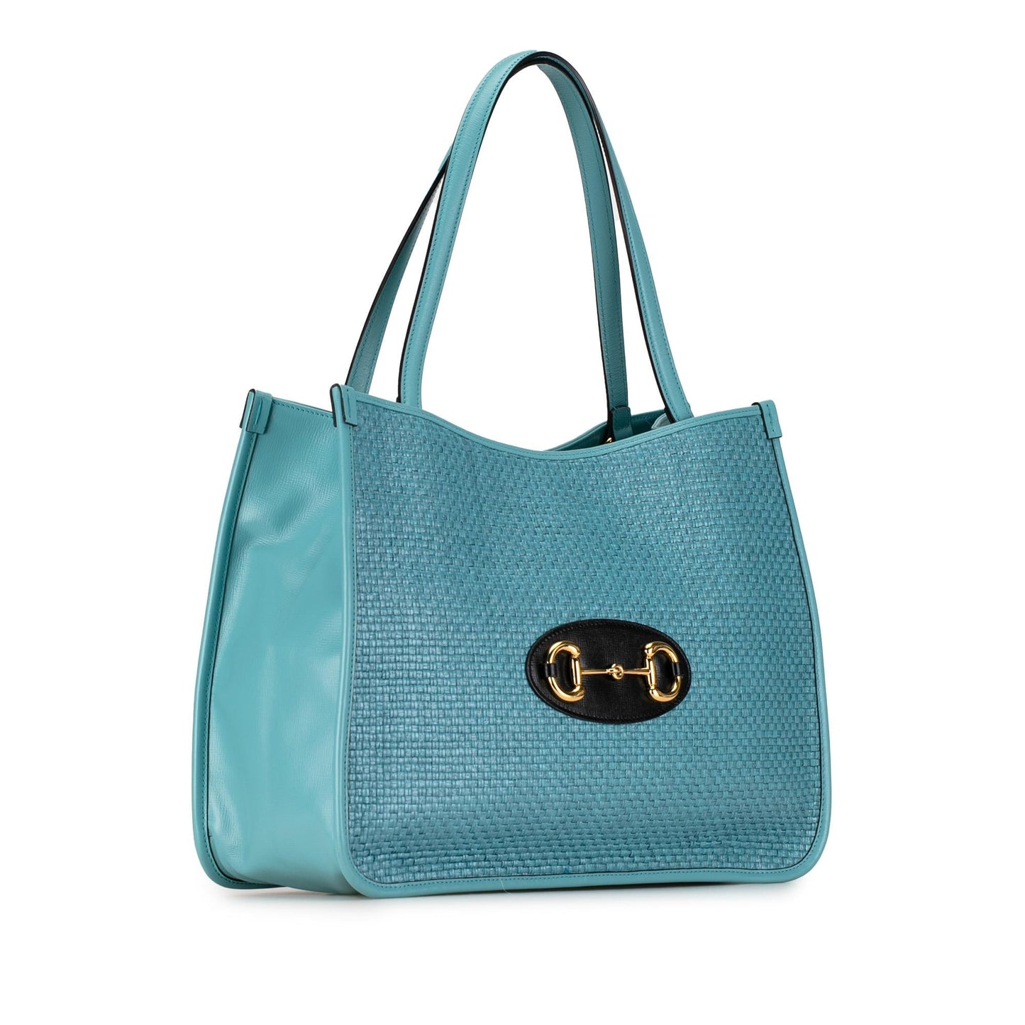 Gucci Raffia Horsebit 1955 Tote (SHG-f8BYsp)