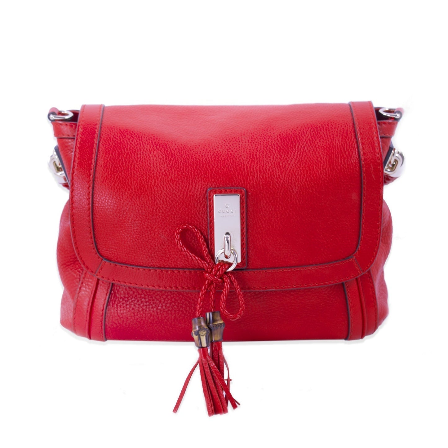 Gucci Red Leather Shoulder Bag Style 1