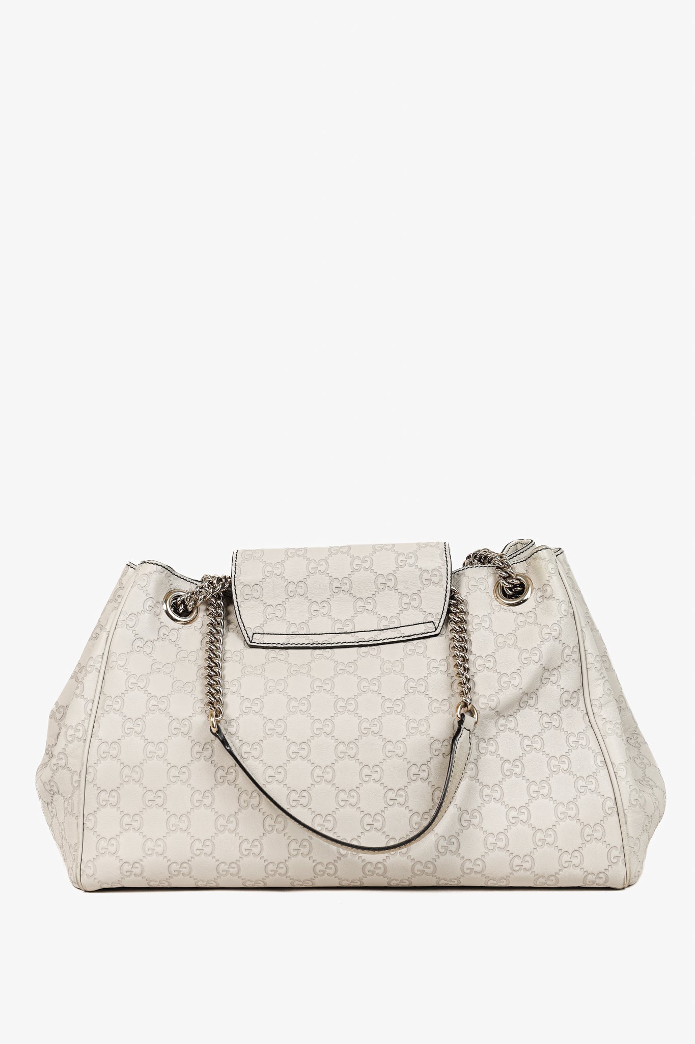 Gucci Lou Monogram Chain Leather Shoulder Bag