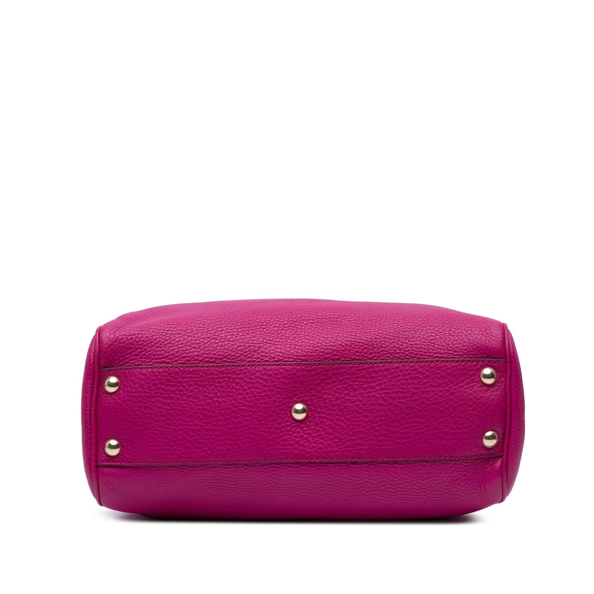 Gucci Small Calfskin Bamboo Shopper Satchel