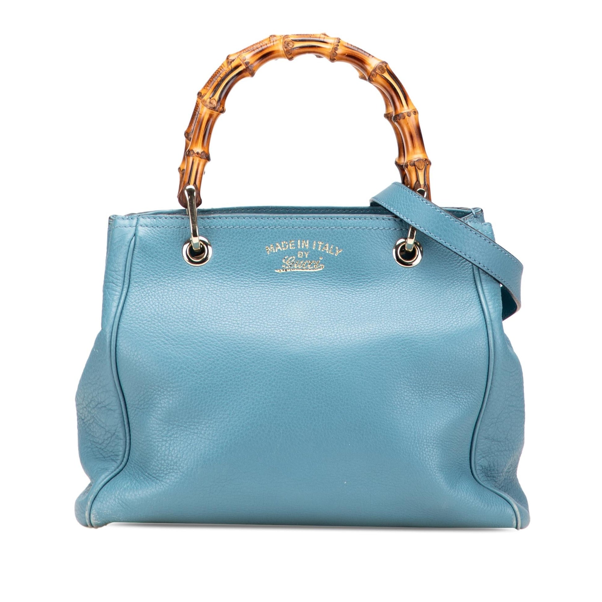 Gucci Small Calfskin Bamboo Shopper Satchel
