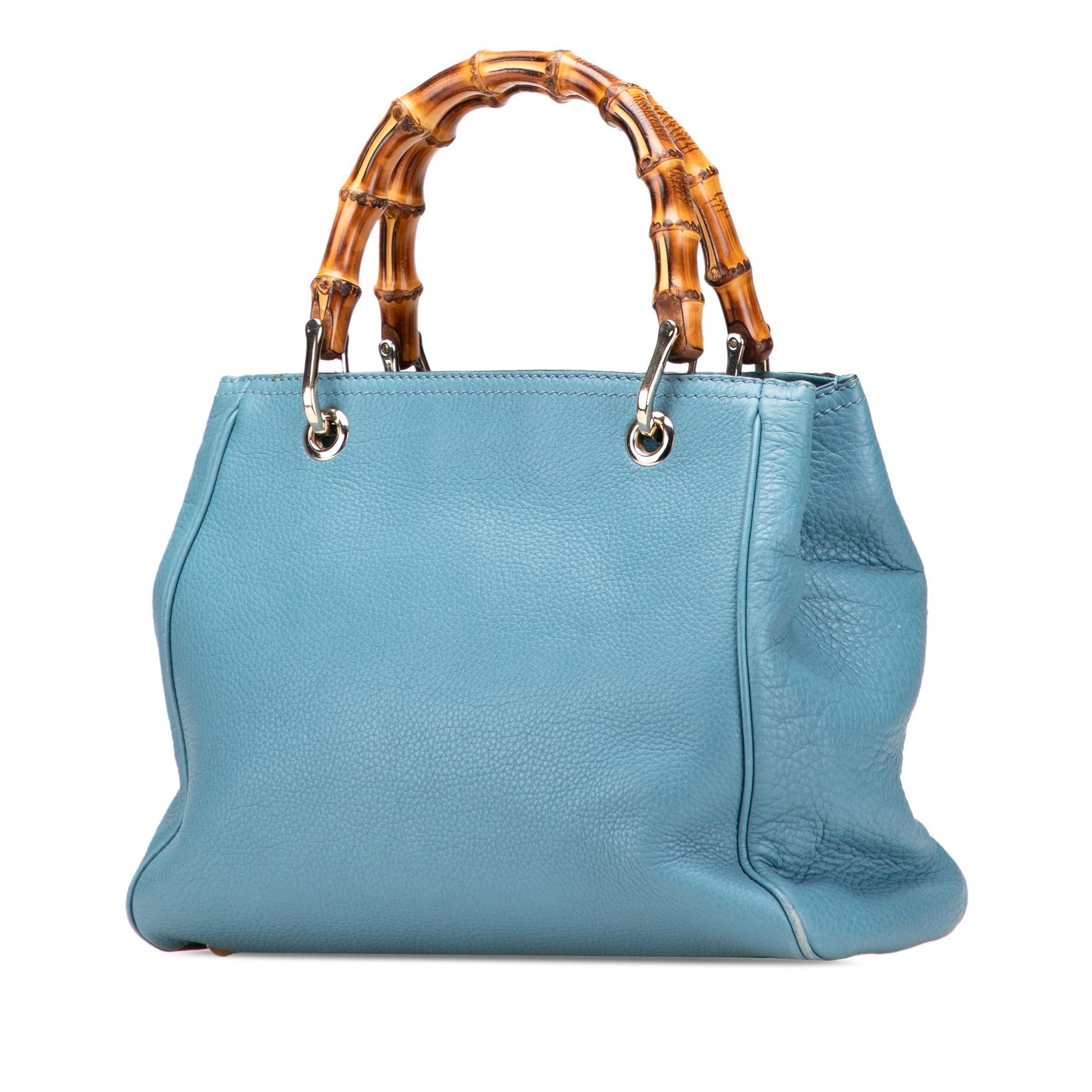 Gucci Small Calfskin Bamboo Shopper Satchel