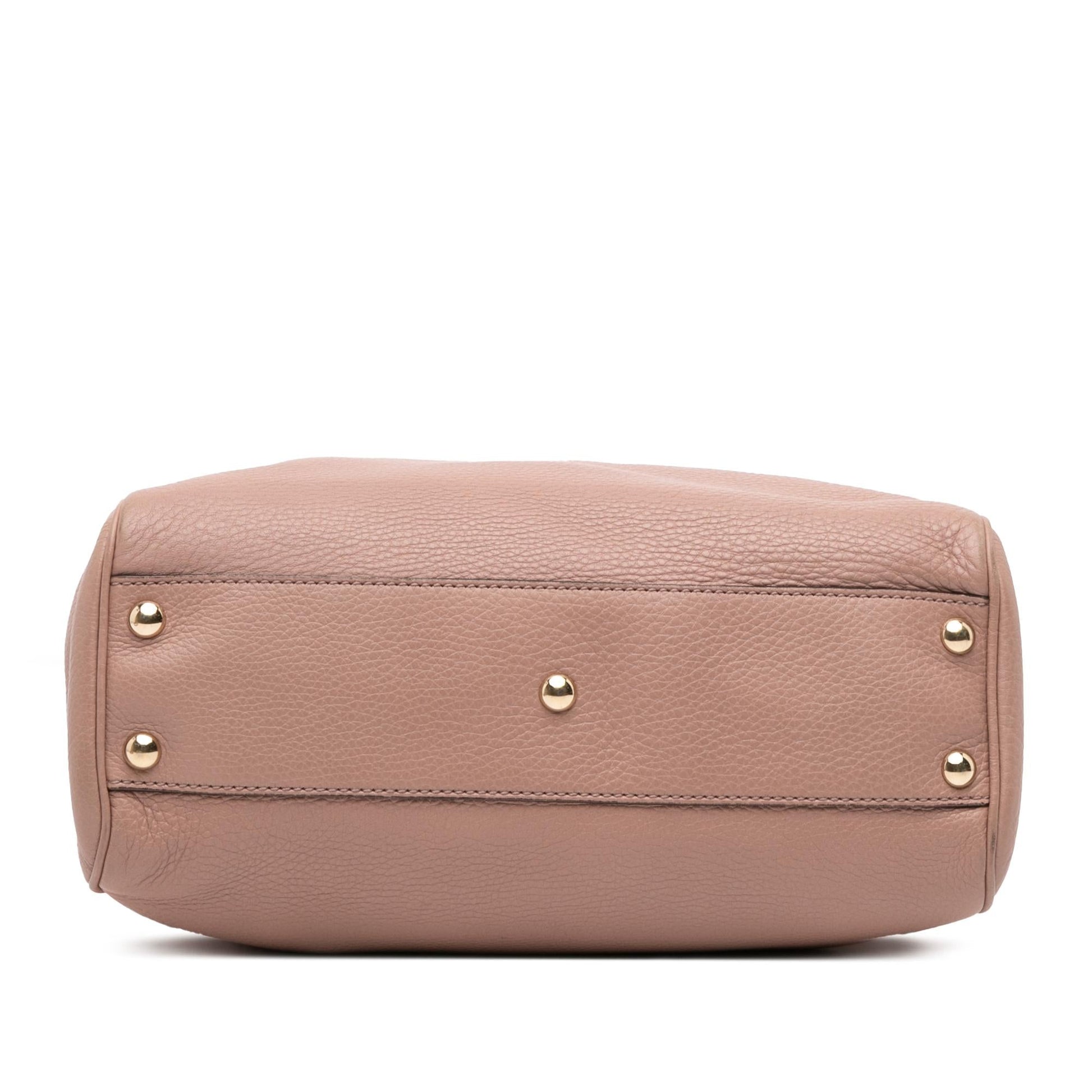 Gucci Small Calfskin Bamboo Shopper Satchel
