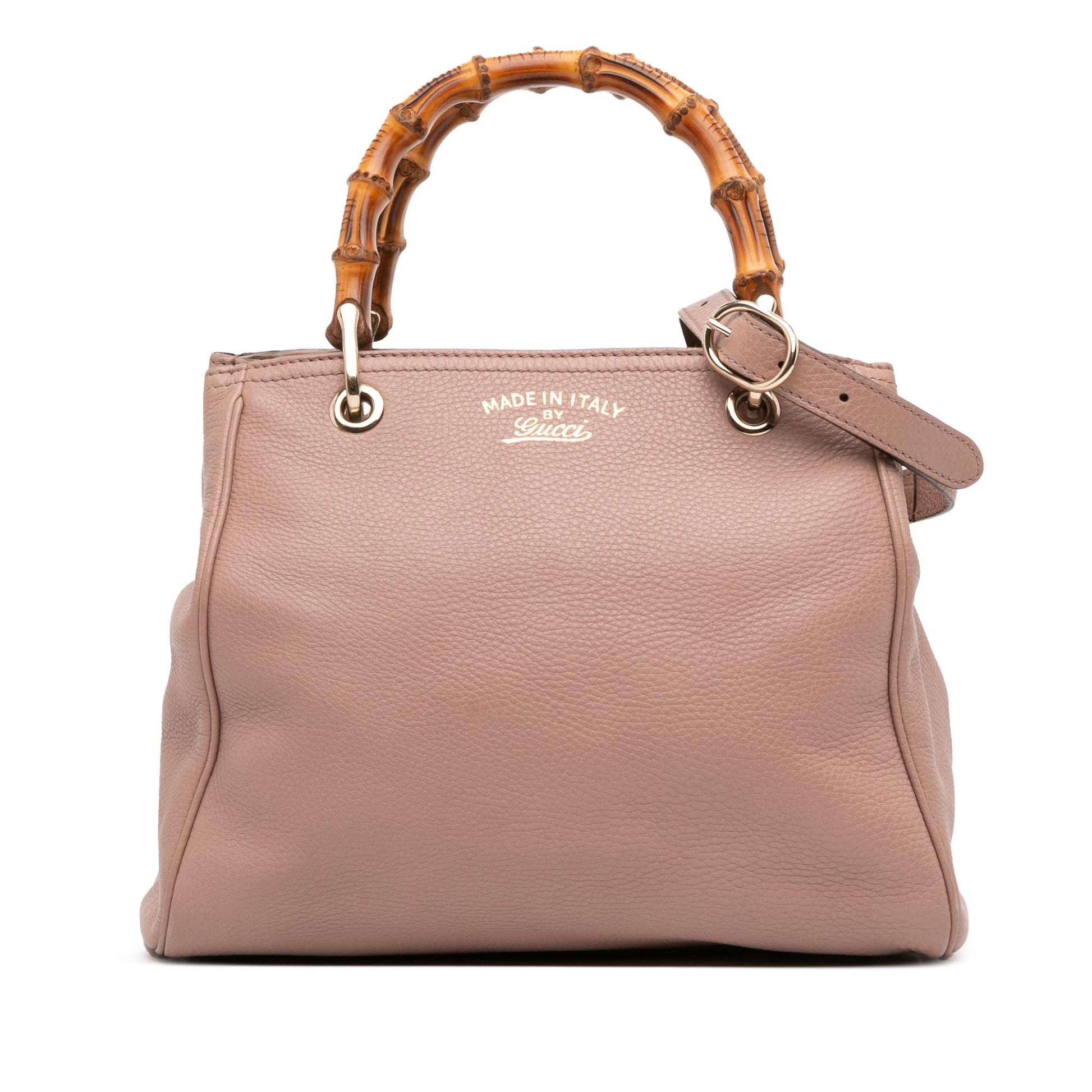 Gucci Small Calfskin Bamboo Shopper Satchel