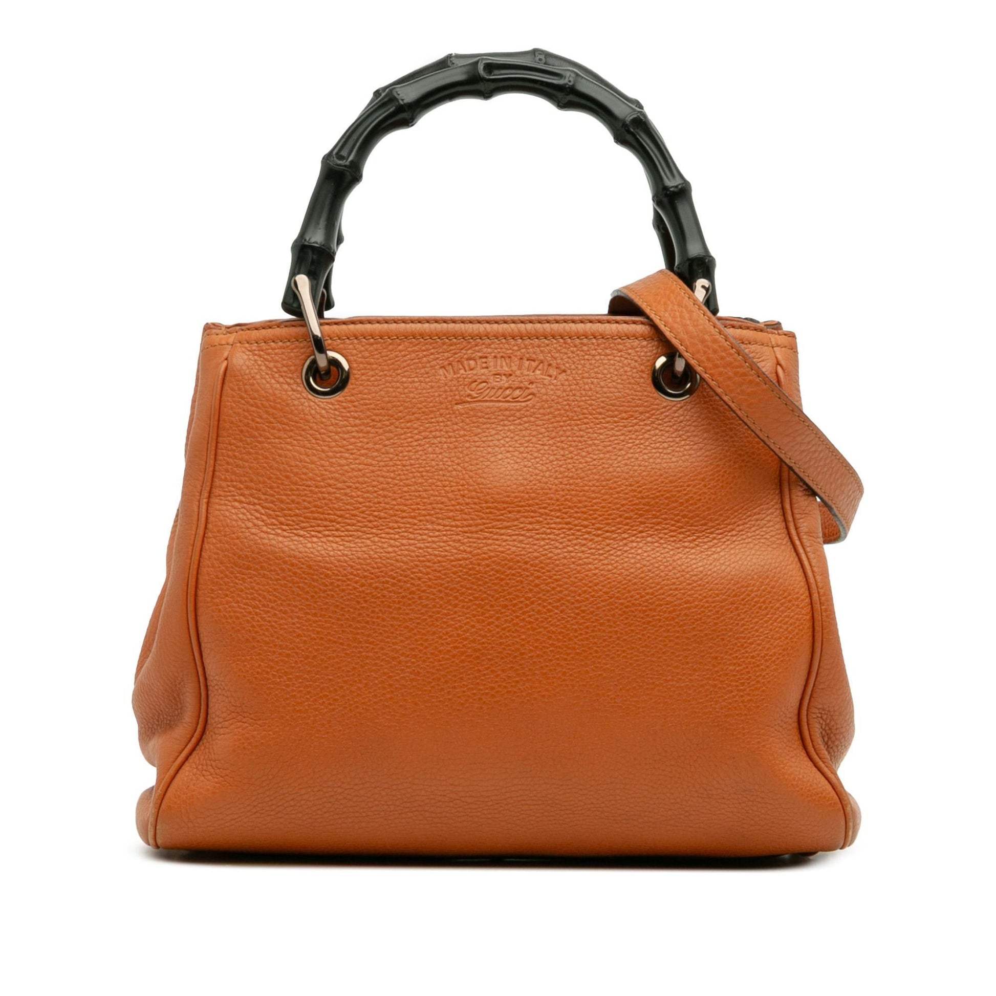 Gucci Small Calfskin Bamboo Shopper Satchel