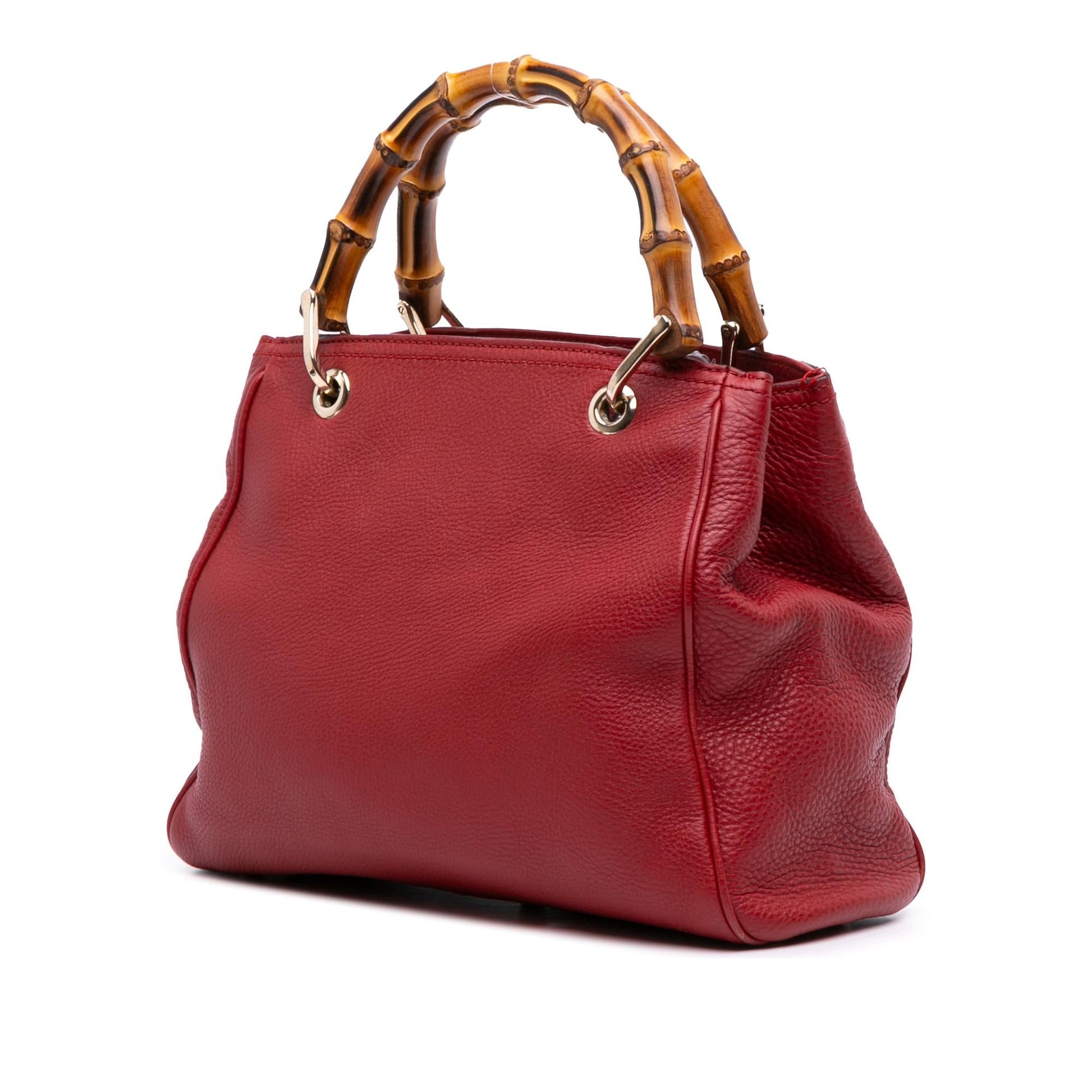 Gucci Small Calfskin Bamboo Shopper Satchel