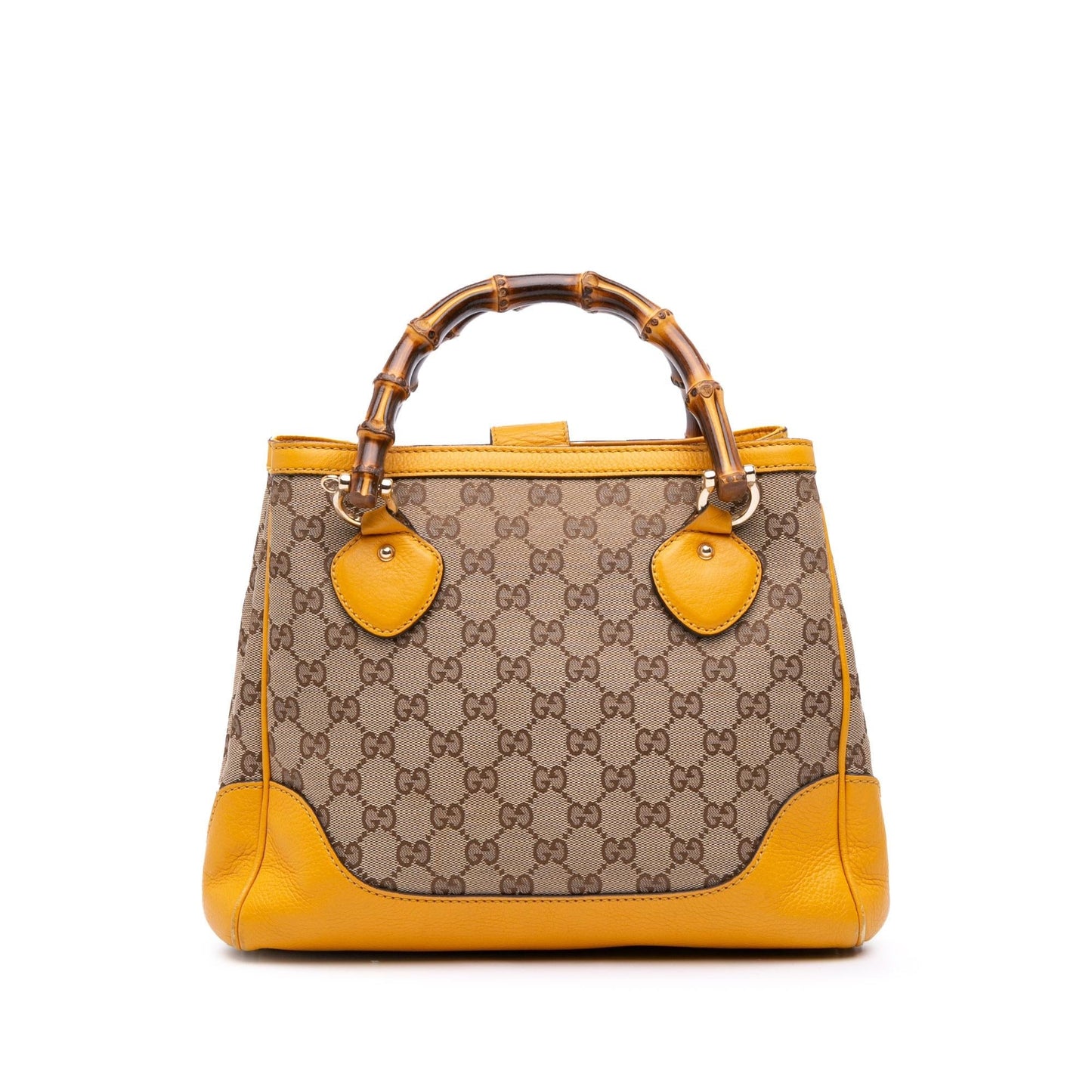 Gucci Small GG Canvas Diana Bamboo Top Handle Tote
