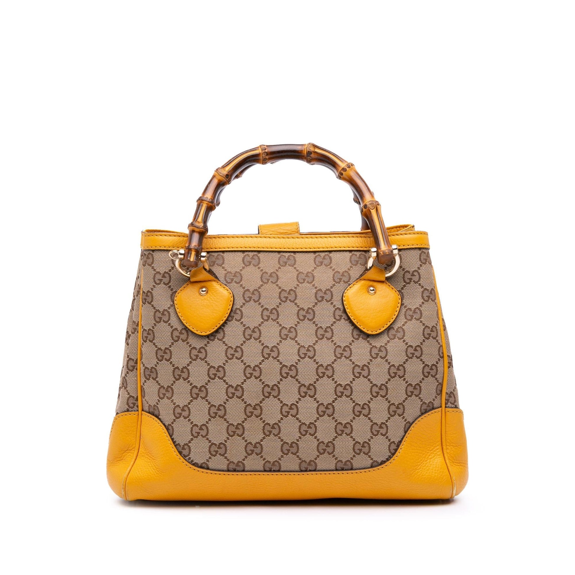 Gucci Small GG Canvas Diana Bamboo Top Handle Tote