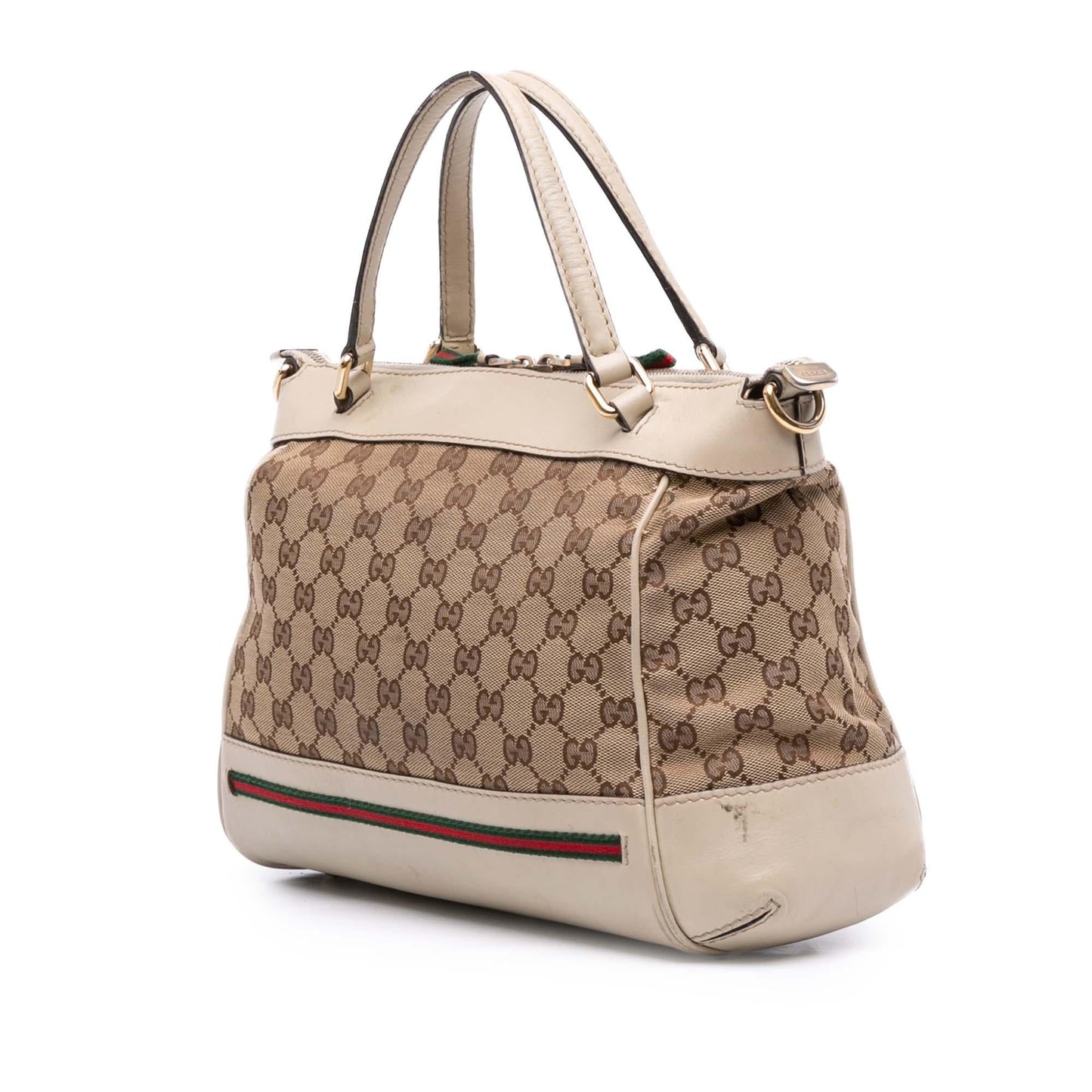 Gucci Small GG Canvas Web Mayfair Satchel