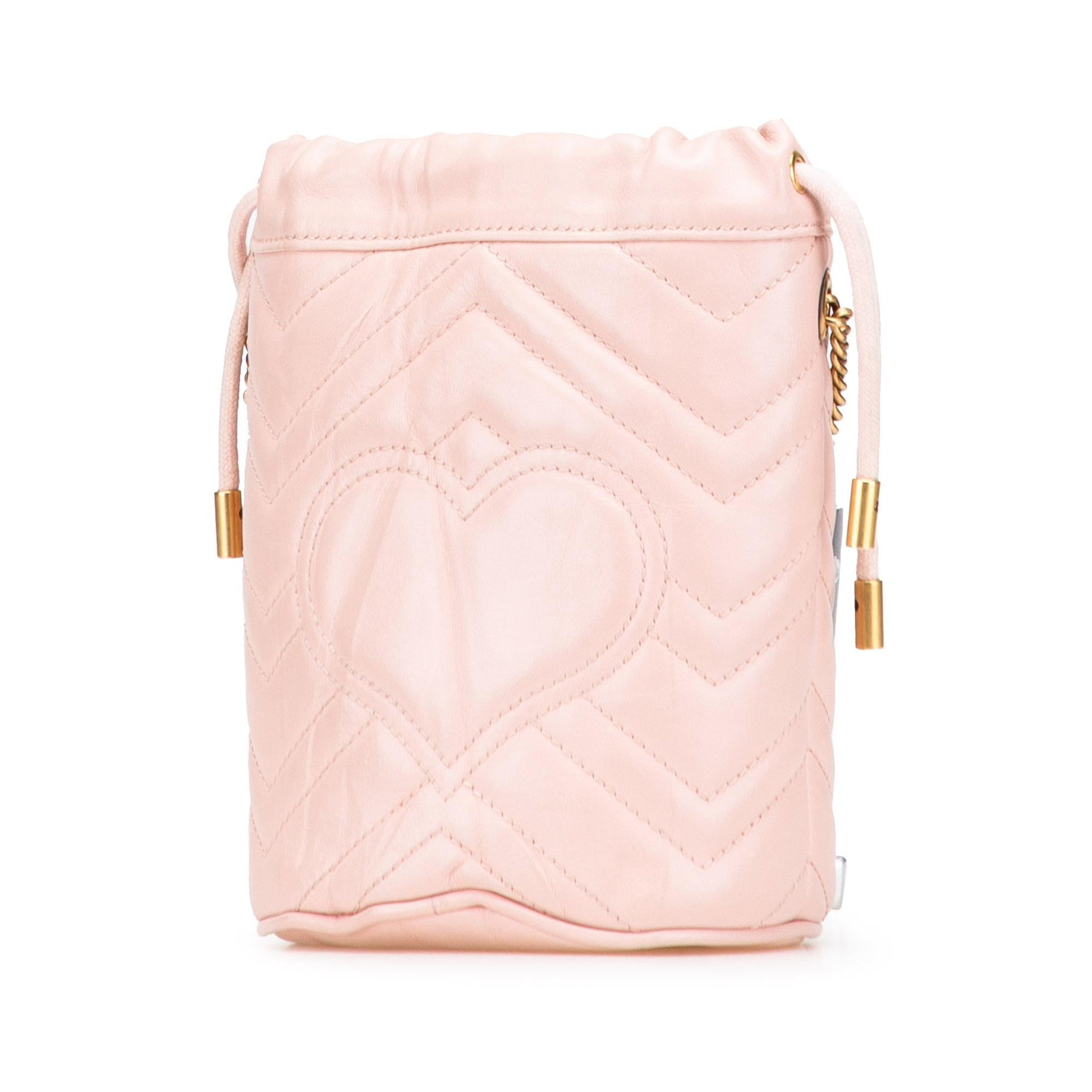 Gucci Small GG Marmont Leather Matelasse Bucket Bag