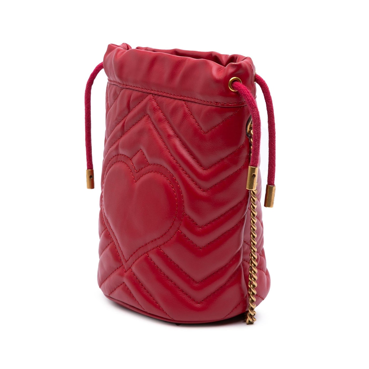 Gucci Small GG Marmont Matelasse Leather Bucket Bag