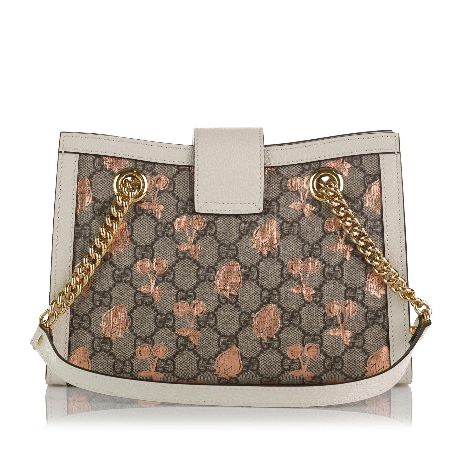 Gucci Small GG Supreme Berry Padlock Tote (SHG-pt4iss)