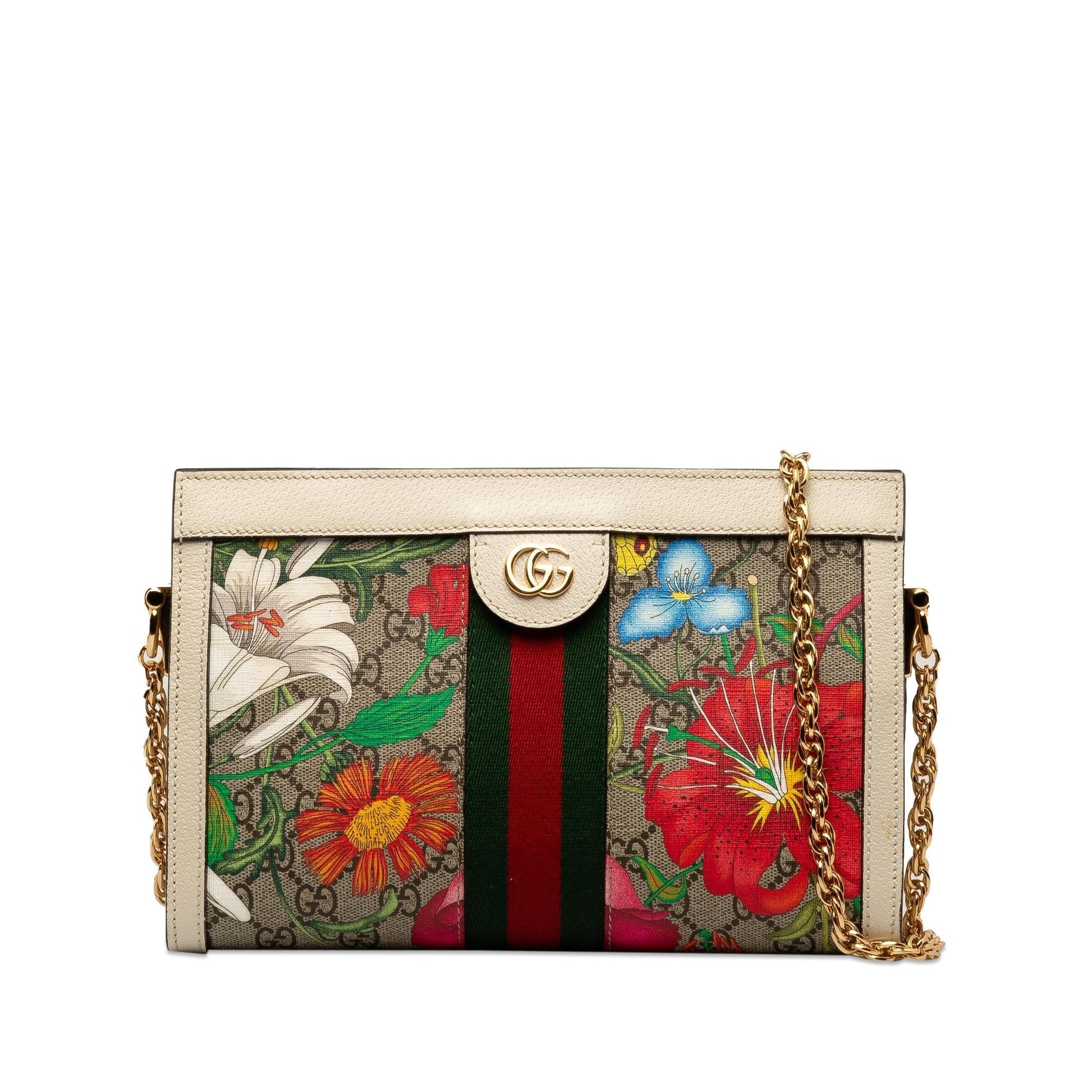 Gucci Chain Canvas Shoulder Bag