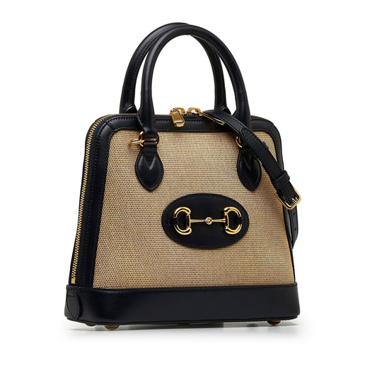 Gucci Canvas Top Handle Shoulder Bag