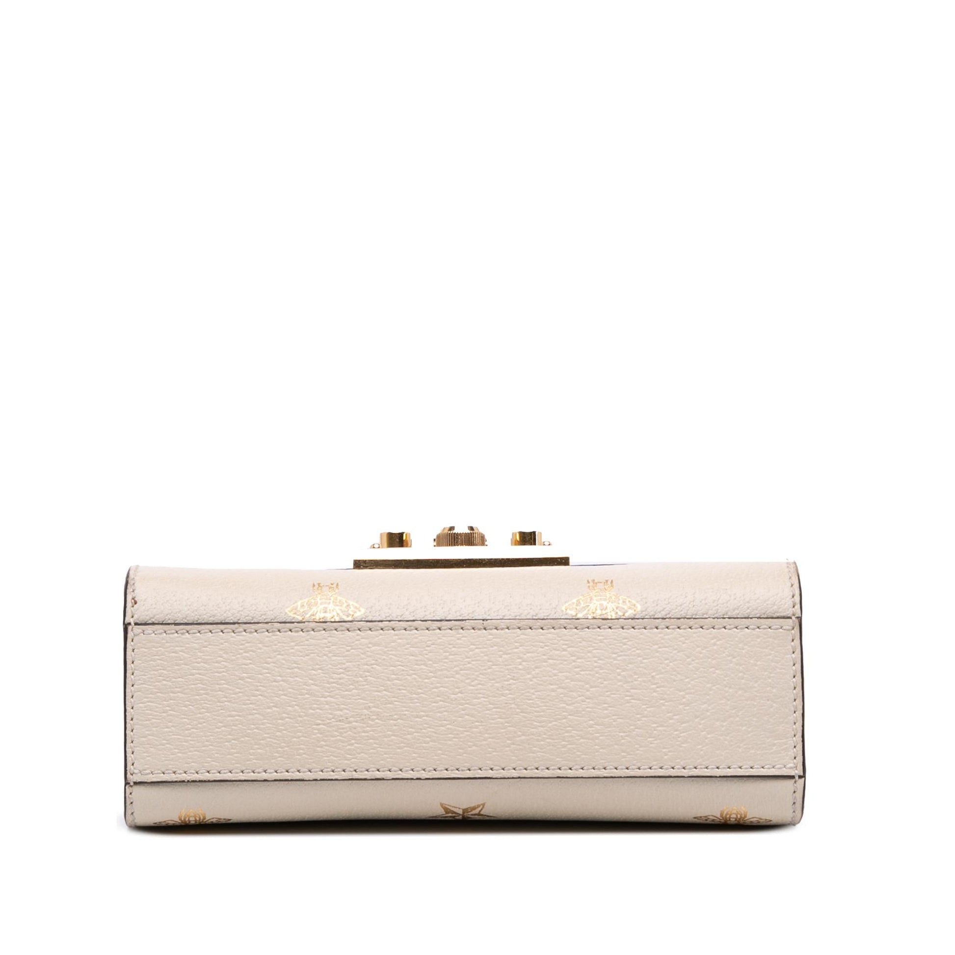 Gucci Small Leather Bee Star Padlock Crossbody