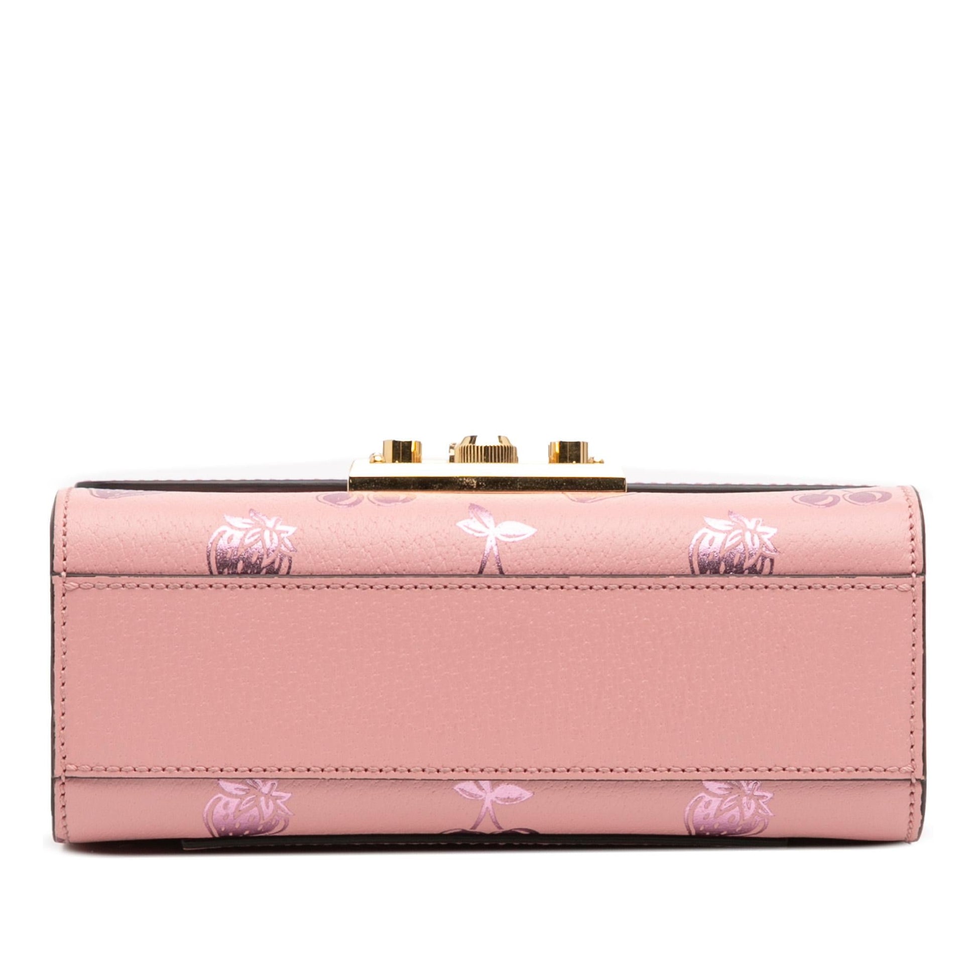 Gucci Small Leather Berry Print Padlock Crossbody
