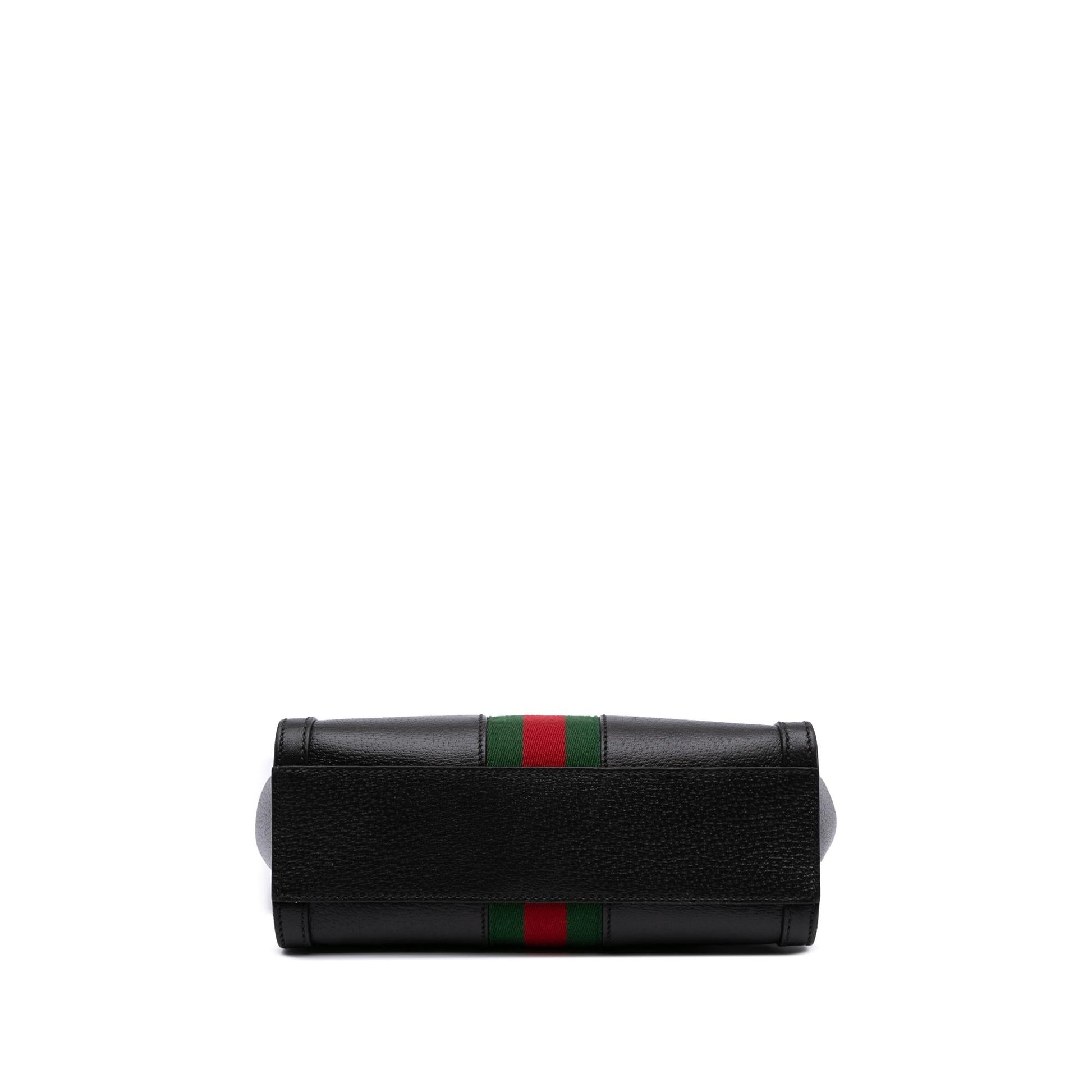 Gucci Small Leather Web Ophidia Satchel