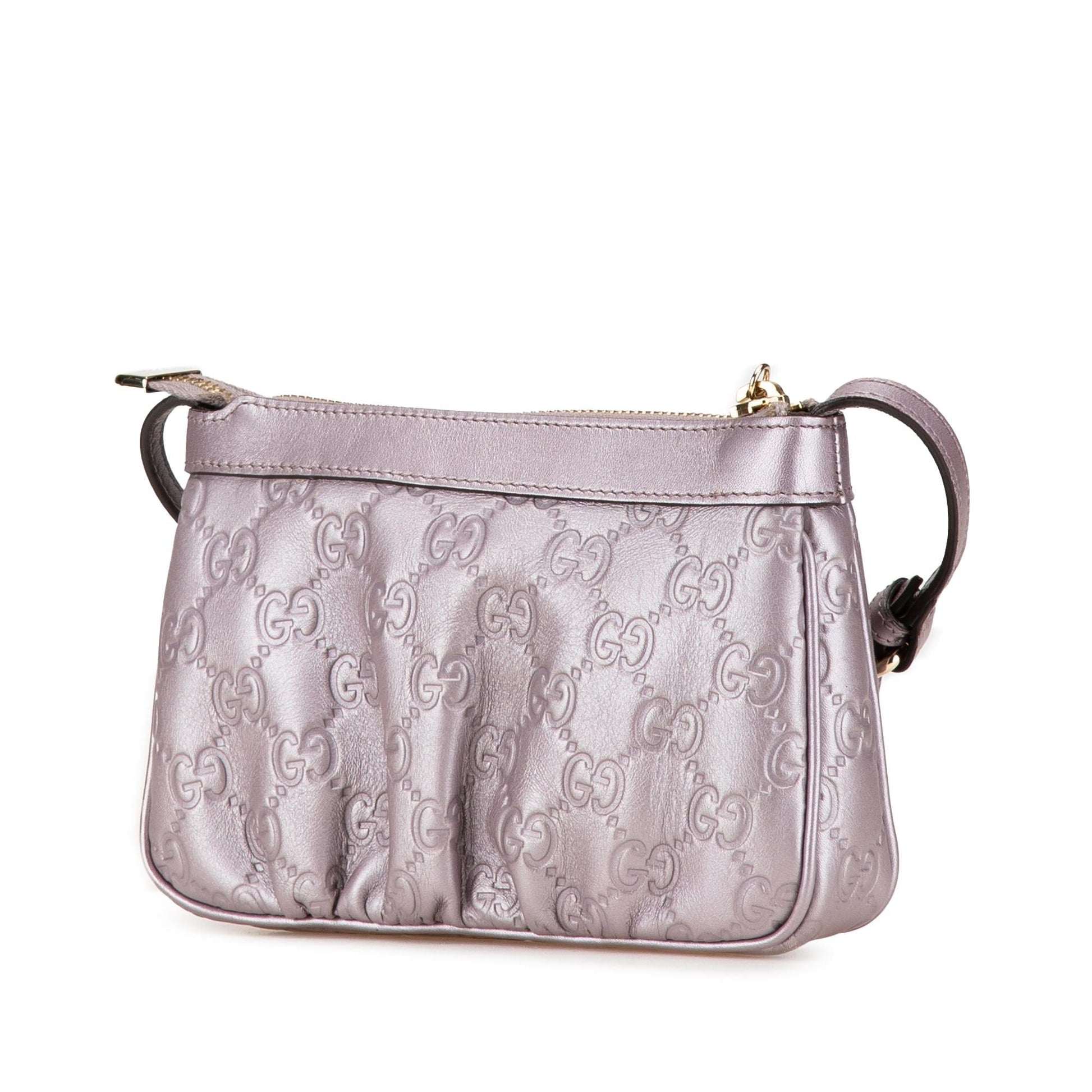 Gucci Small Metallic Guccissima Lovely Crossbody