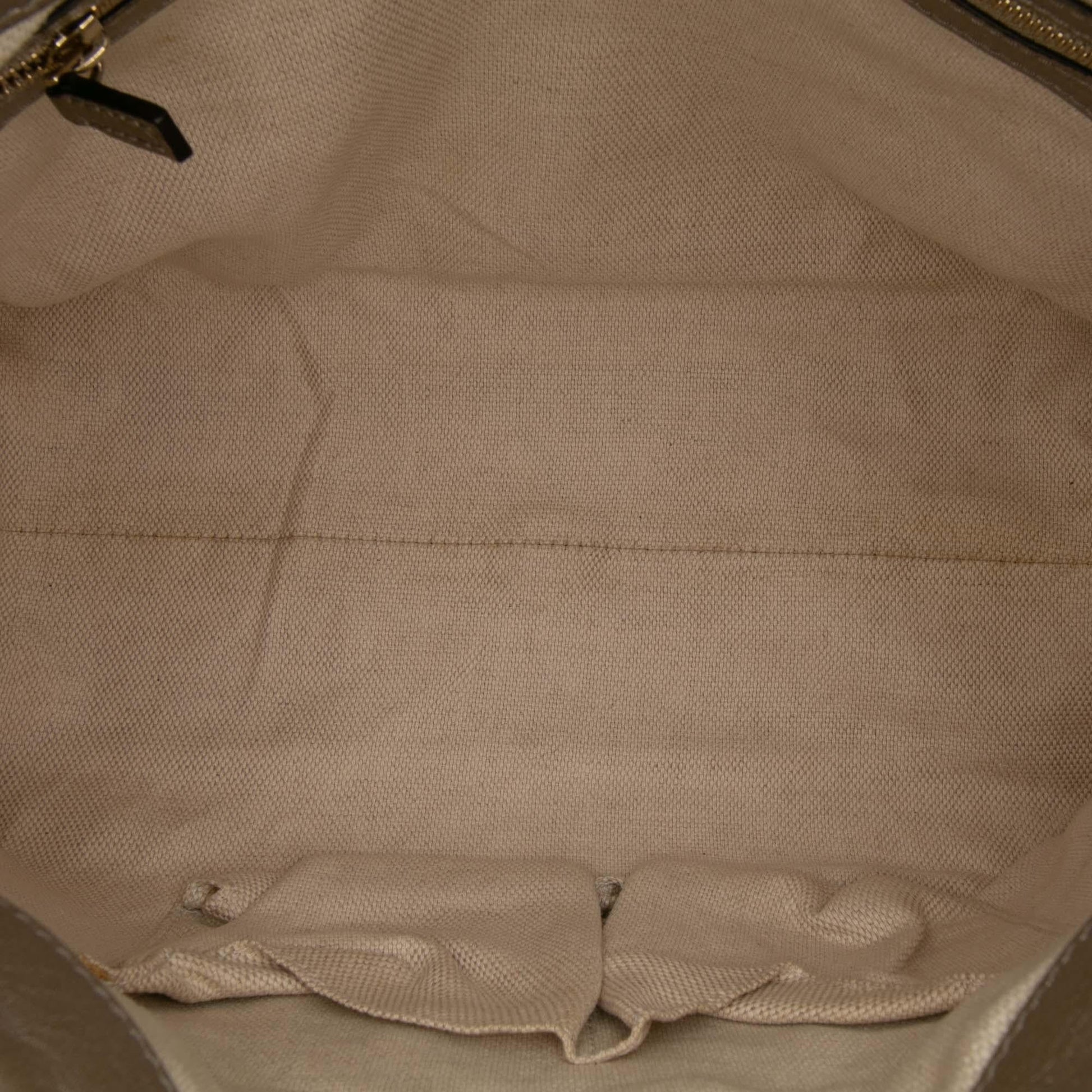 Gucci Small Metallic Leather Soho Working Satchel