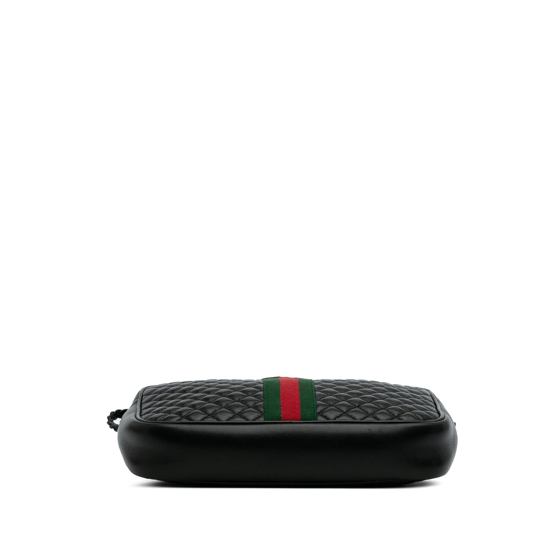 Gucci Small Quilted Leather Web Trapuntata Crossbody