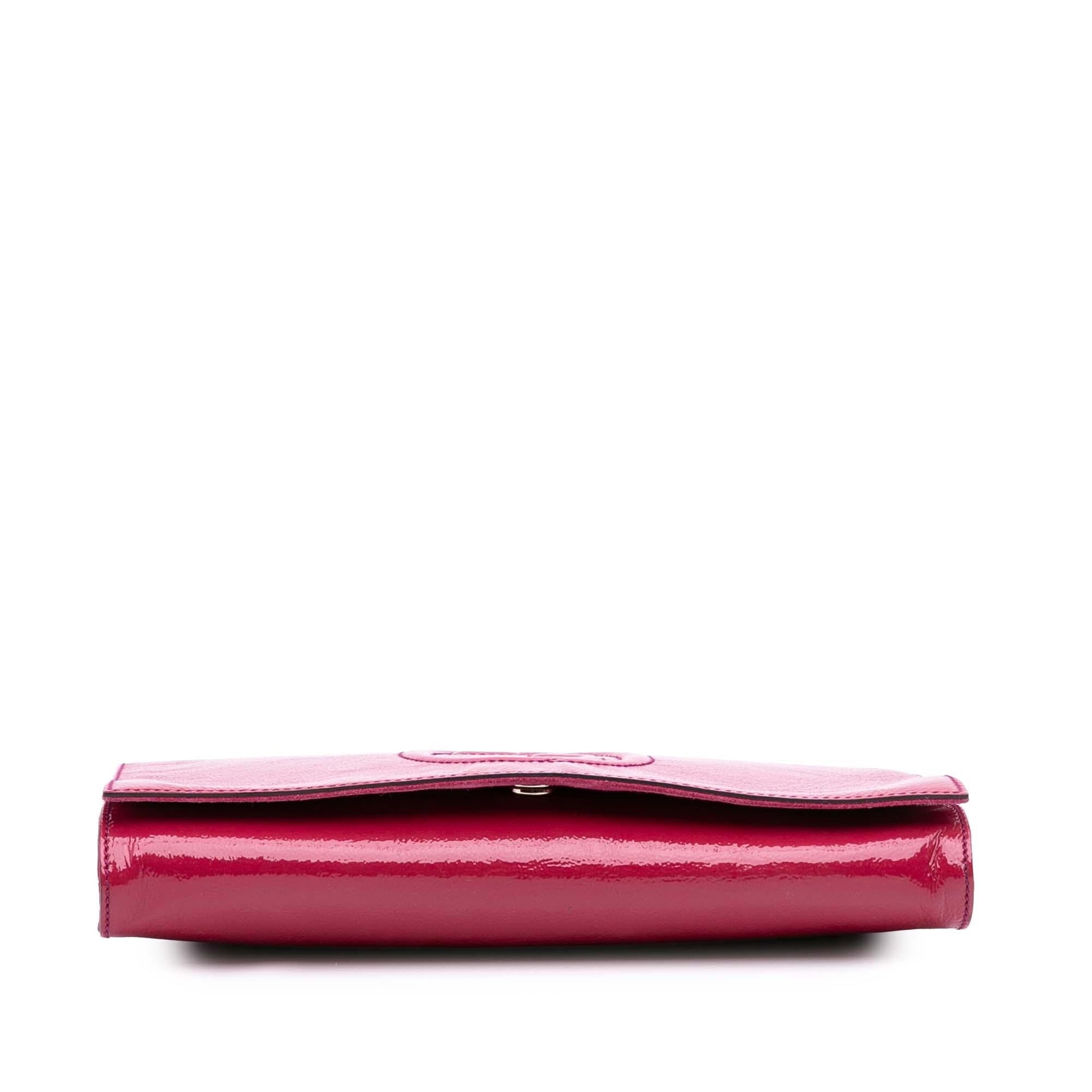 Gucci Soft Patent Soho Disco Clutch
