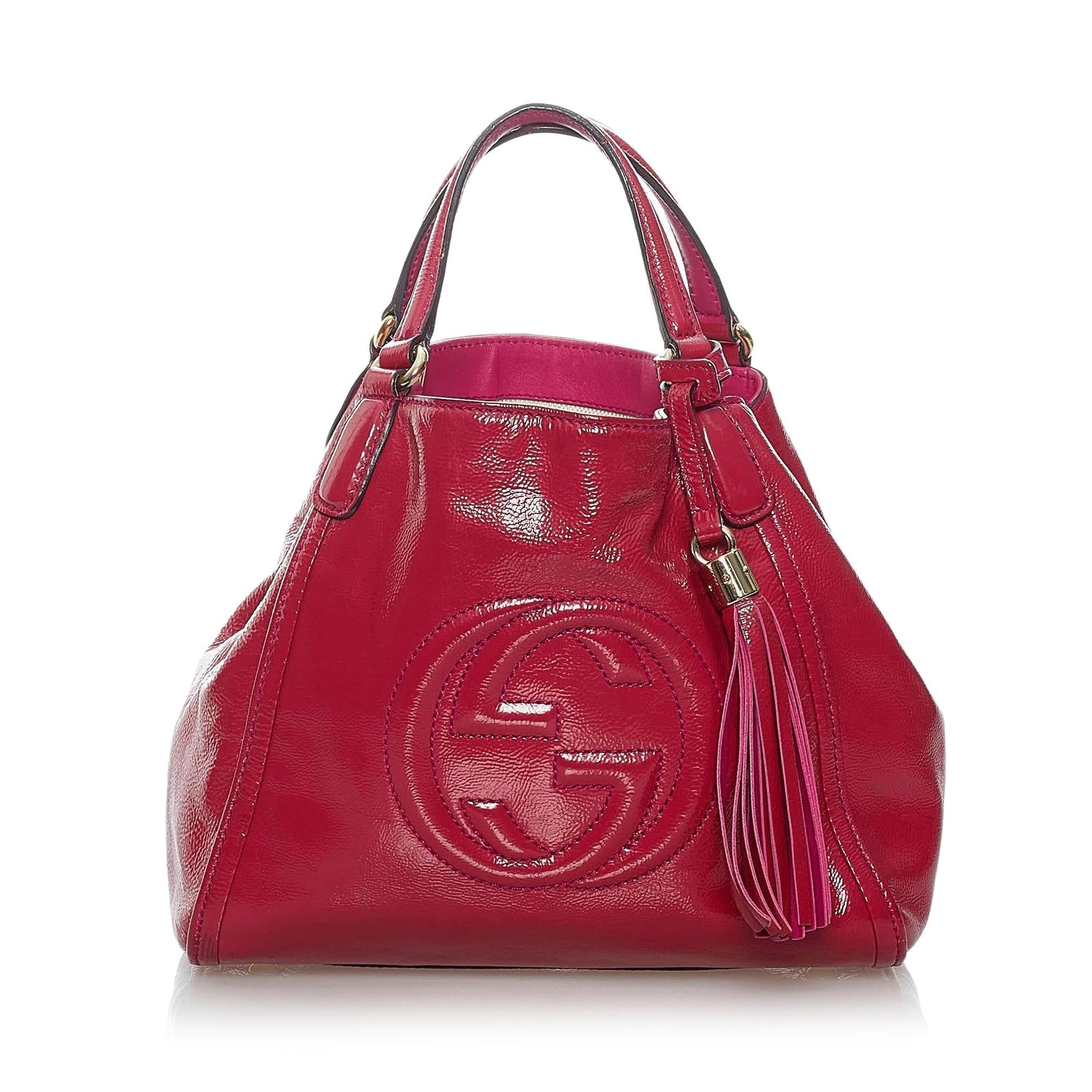Gucci Soho Leather Patent Leather Satchel