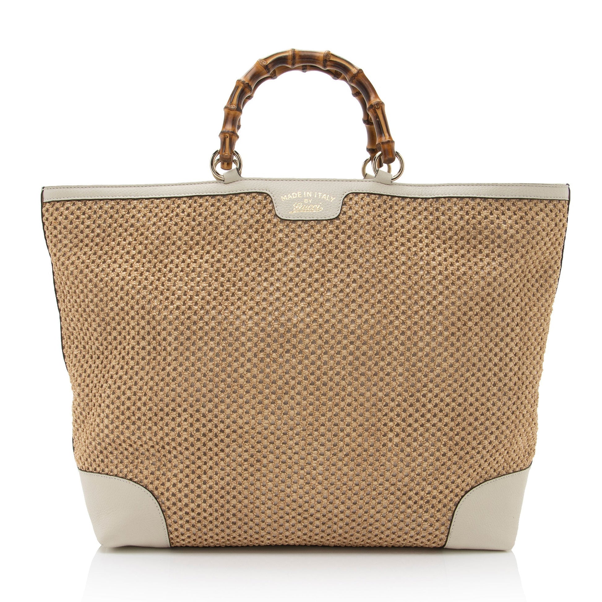 Gucci Leather Canvas Handbag