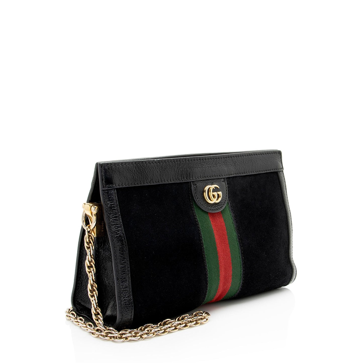 Gucci Suede Ophidia Medium Chain Shoulder Bag