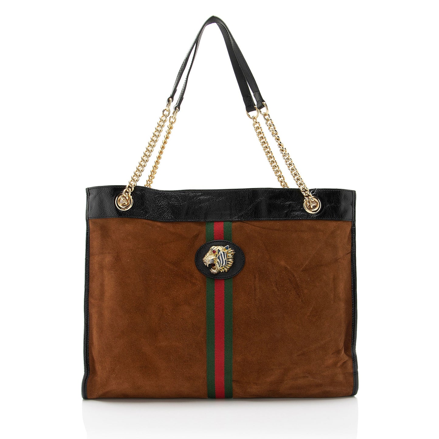 Gucci Suede Rajah Large Tote (SHF-Xhkc0H)