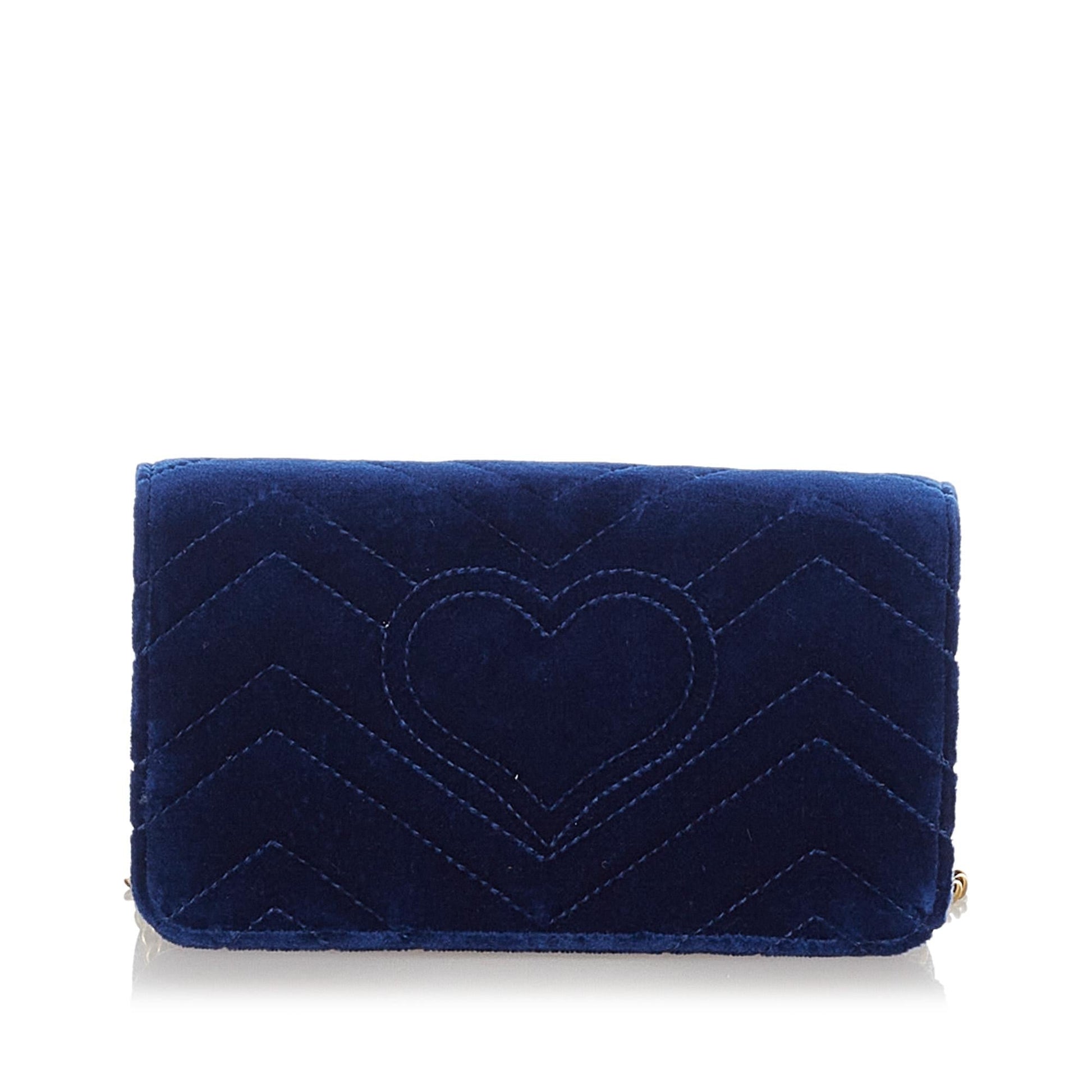Gucci Super Mini GG Marmont Velvet Crossbody Bag (SHG-32500)