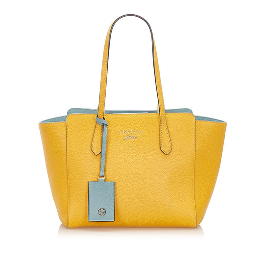 Gucci Leather Monogram Tote Style 9