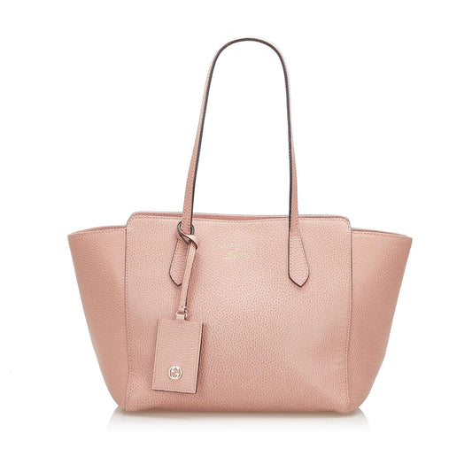 Gucci Leather Monogram Tote Style 7