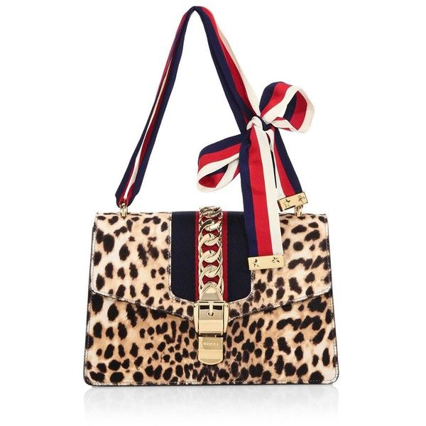 Gucci Nylon Caro Chain Leather Shoulder Bag